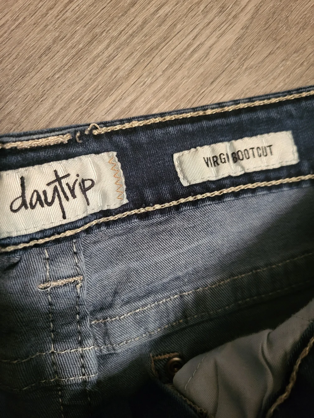 Daytrip Dark Blue Distressed Denim Cutoff Shorts